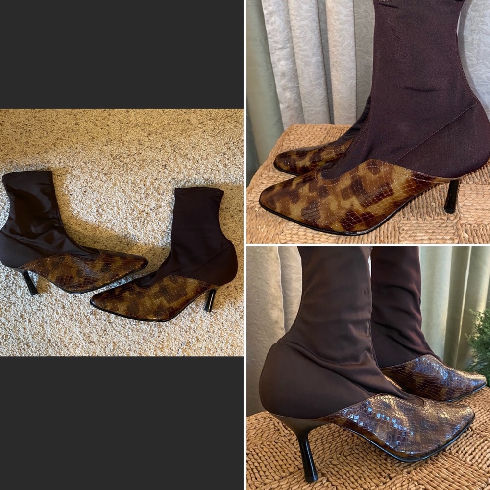 Gwen Stefani Collection Animal Print Boots Heels